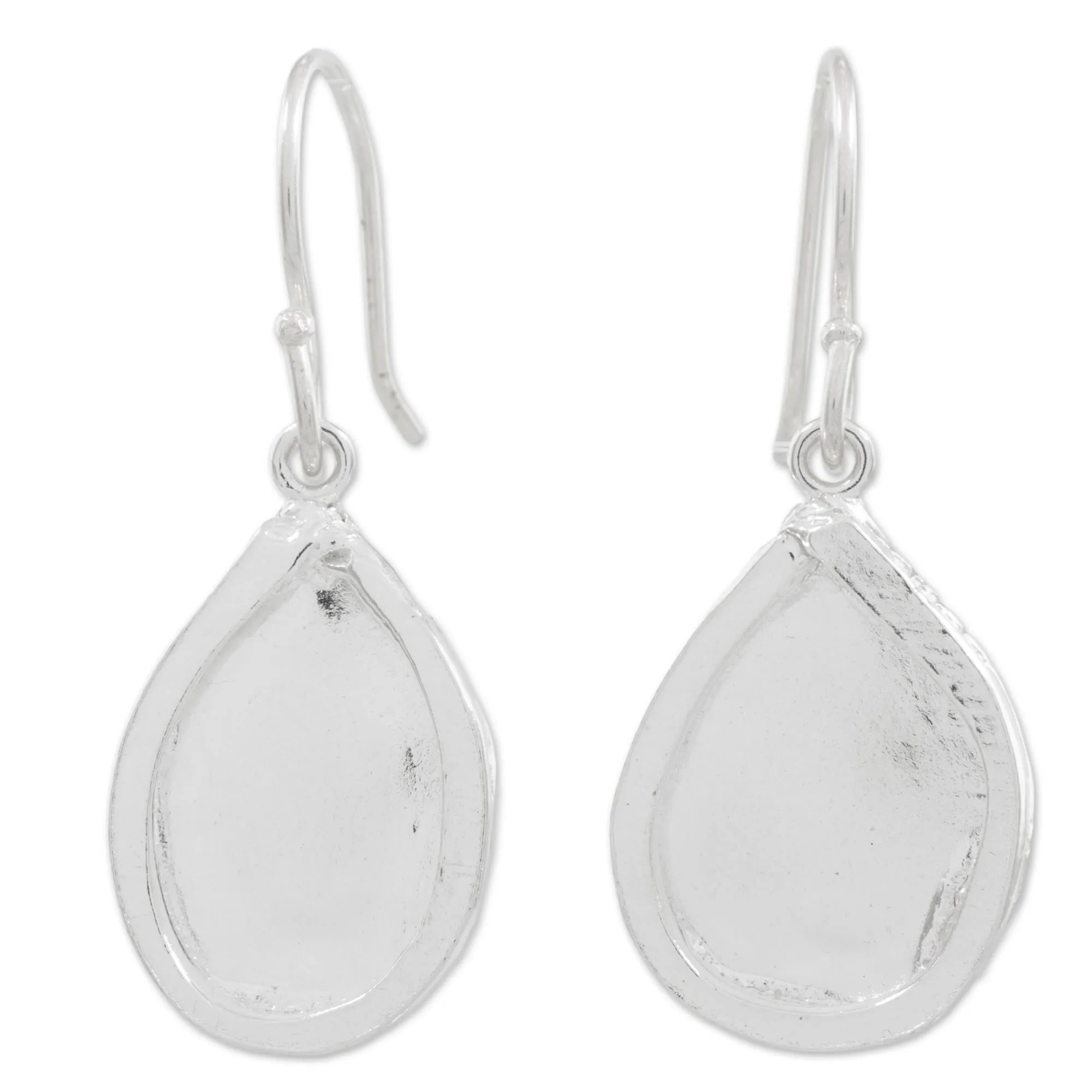 Creative Drops Fine Silver Droplet Dangle Earrings from Guatemala