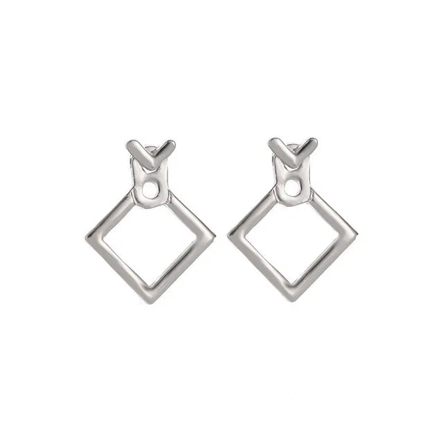 Creative Triangle Square Stud Earrings For Women