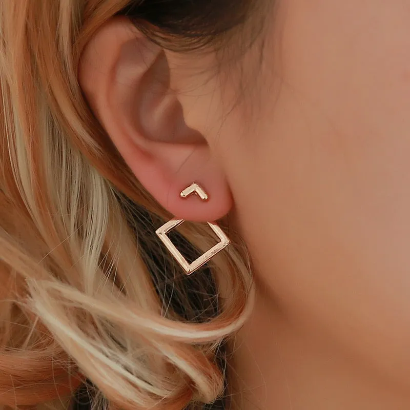 Creative Triangle Square Stud Earrings For Women