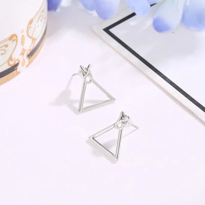 Creative Triangle Square Stud Earrings For Women