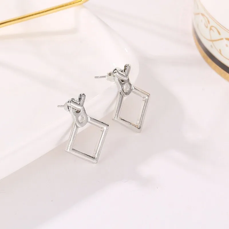 Creative Triangle Square Stud Earrings For Women