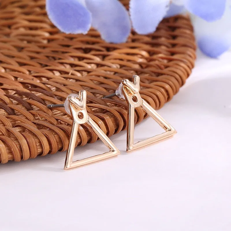 Creative Triangle Square Stud Earrings For Women