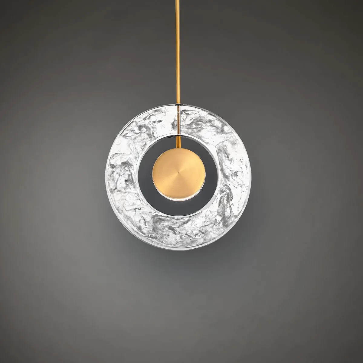 Cymbal 14 in. LED Pendant Light Brass Finish