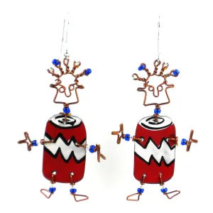 Dancing Girl Soda Can Earrings Creative Alternatives