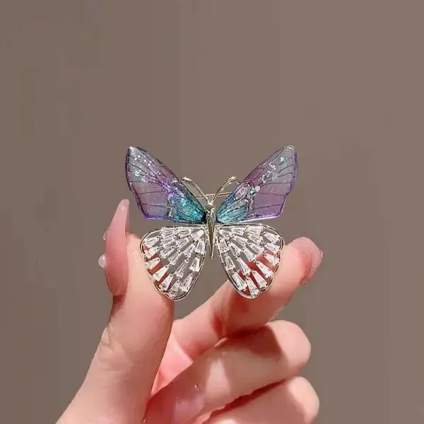 Delicate Full Rhinestone Bird Brooch Pin For Women Girls Shiny Zircon Magpie Bee Butterfly Animal Badges Lady Clothing Jewelry
