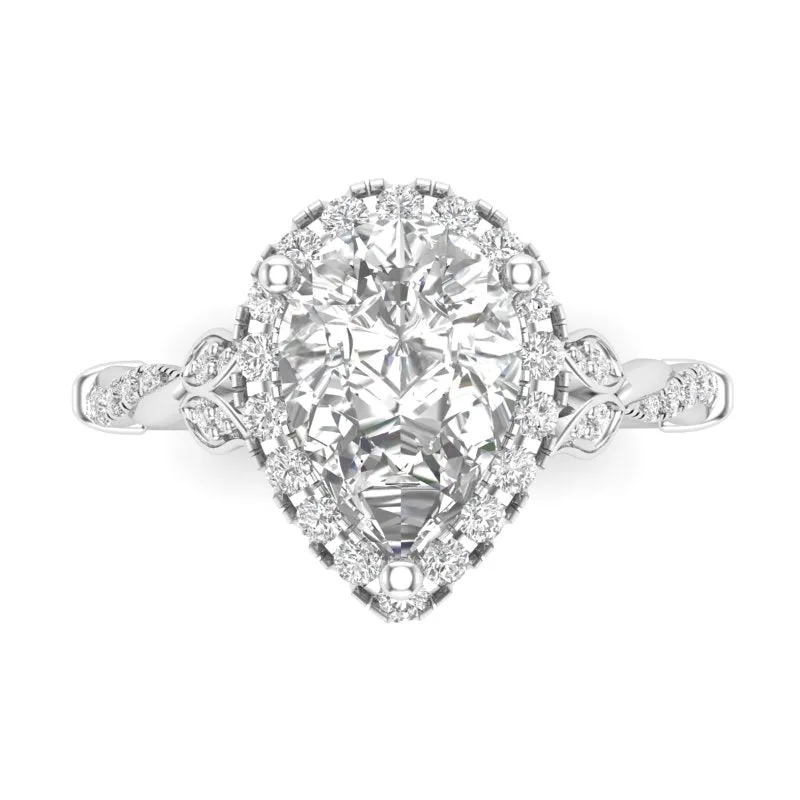 Diamond Engagement Ring Luminar L8676-PS 1.82 ctw