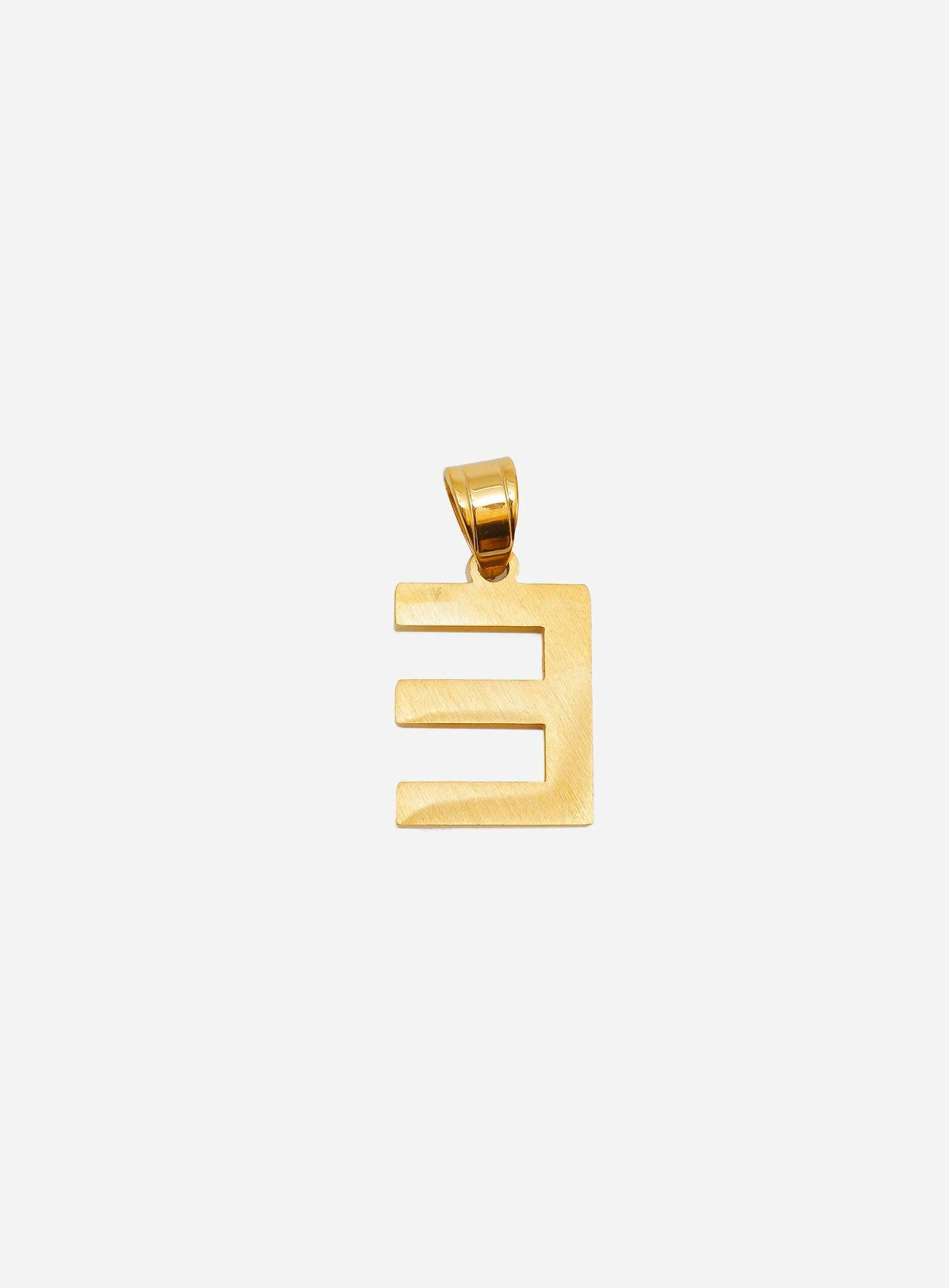 Diamond Gold Letter E Pendant