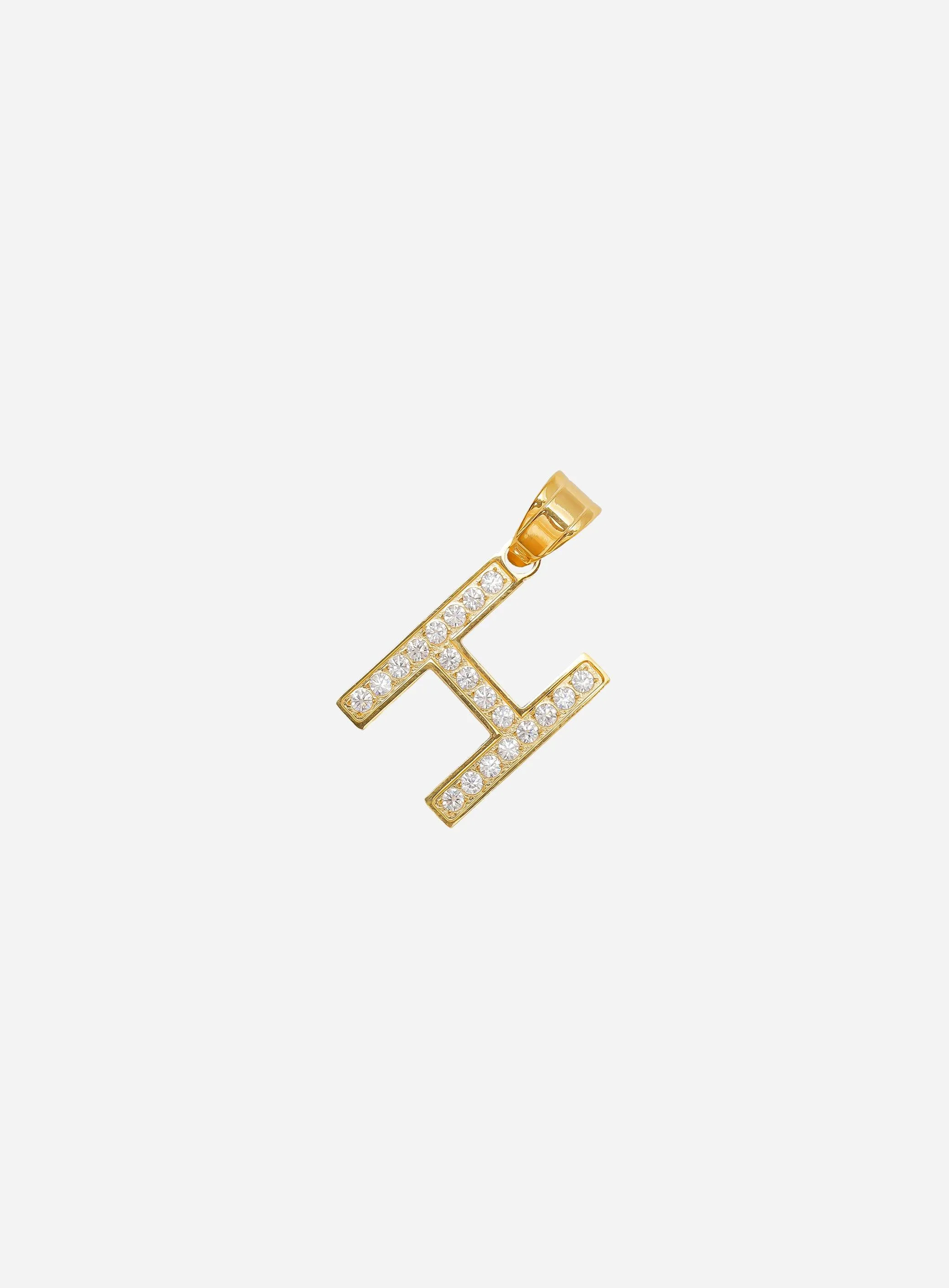 Diamond Gold Letter H Pendant