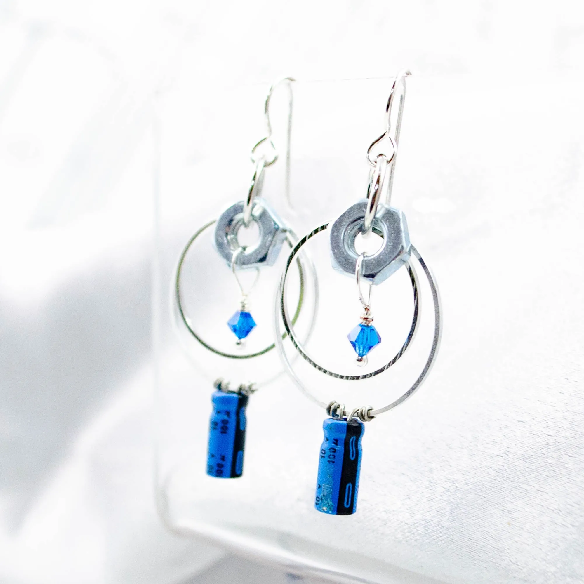 Electronic Component Earrings - Capacitors