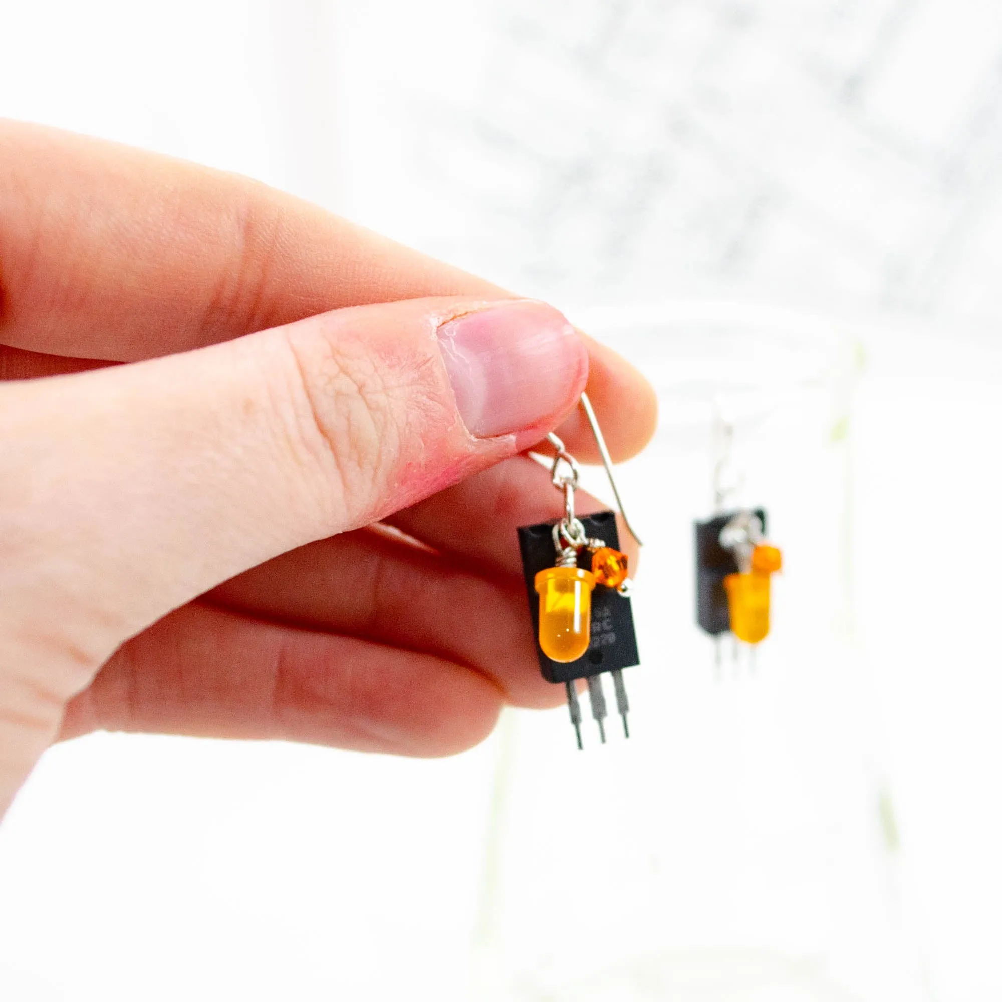 Electronic Component Earrings - Voltage Regulators and Diodes