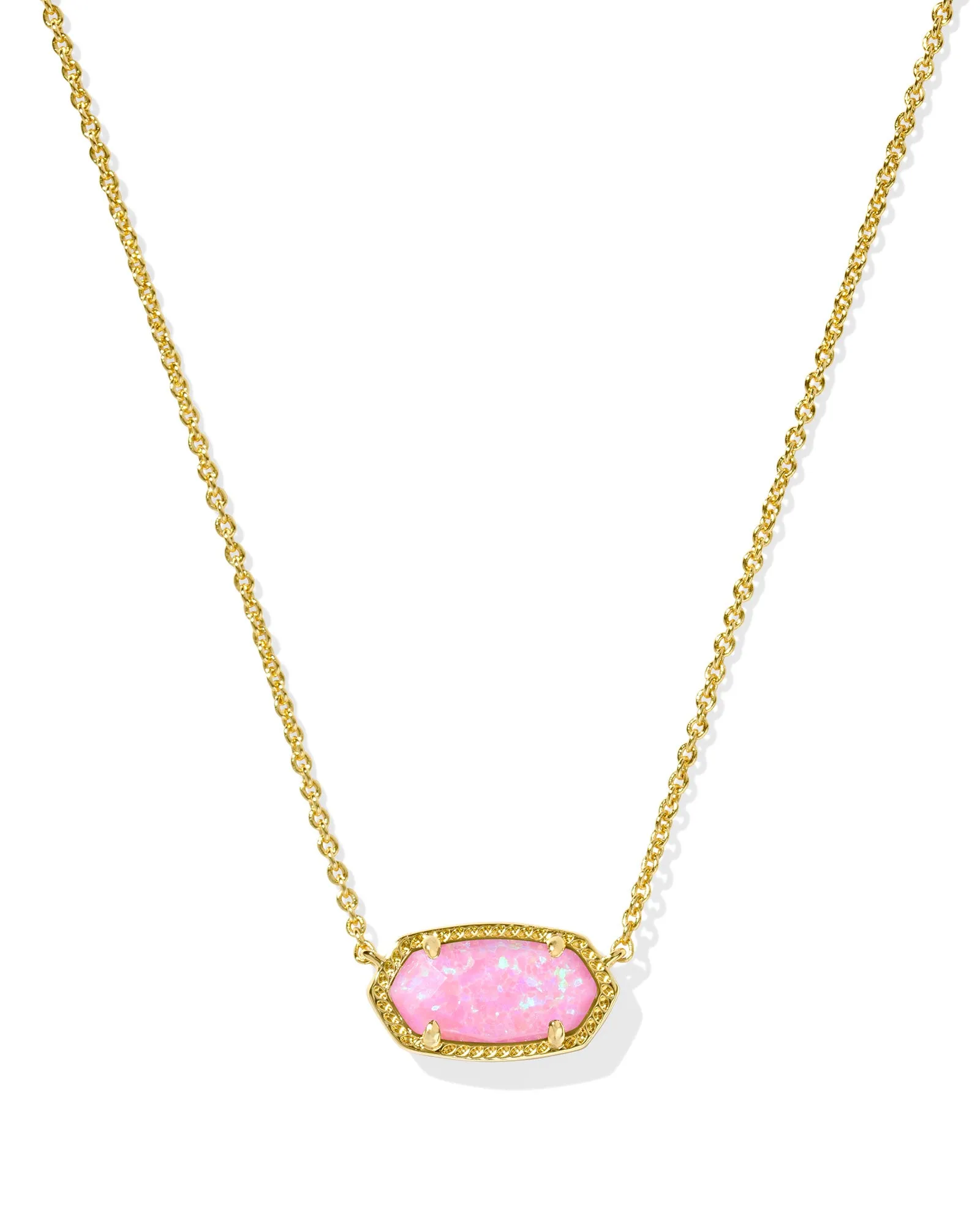 Elisa Necklace Gold Carnation Opal