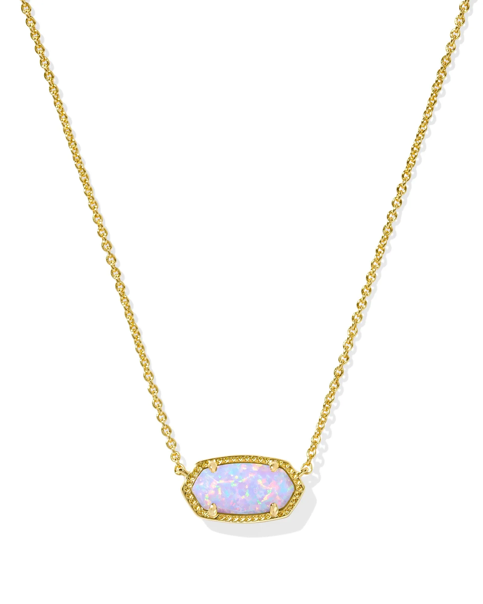 Elisa Necklace Gold Lilac Opal