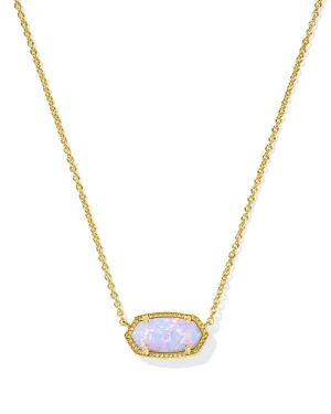 Elisa Necklace Gold Lilac Opal