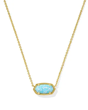 Elisa Necklace Gold Teal Opal