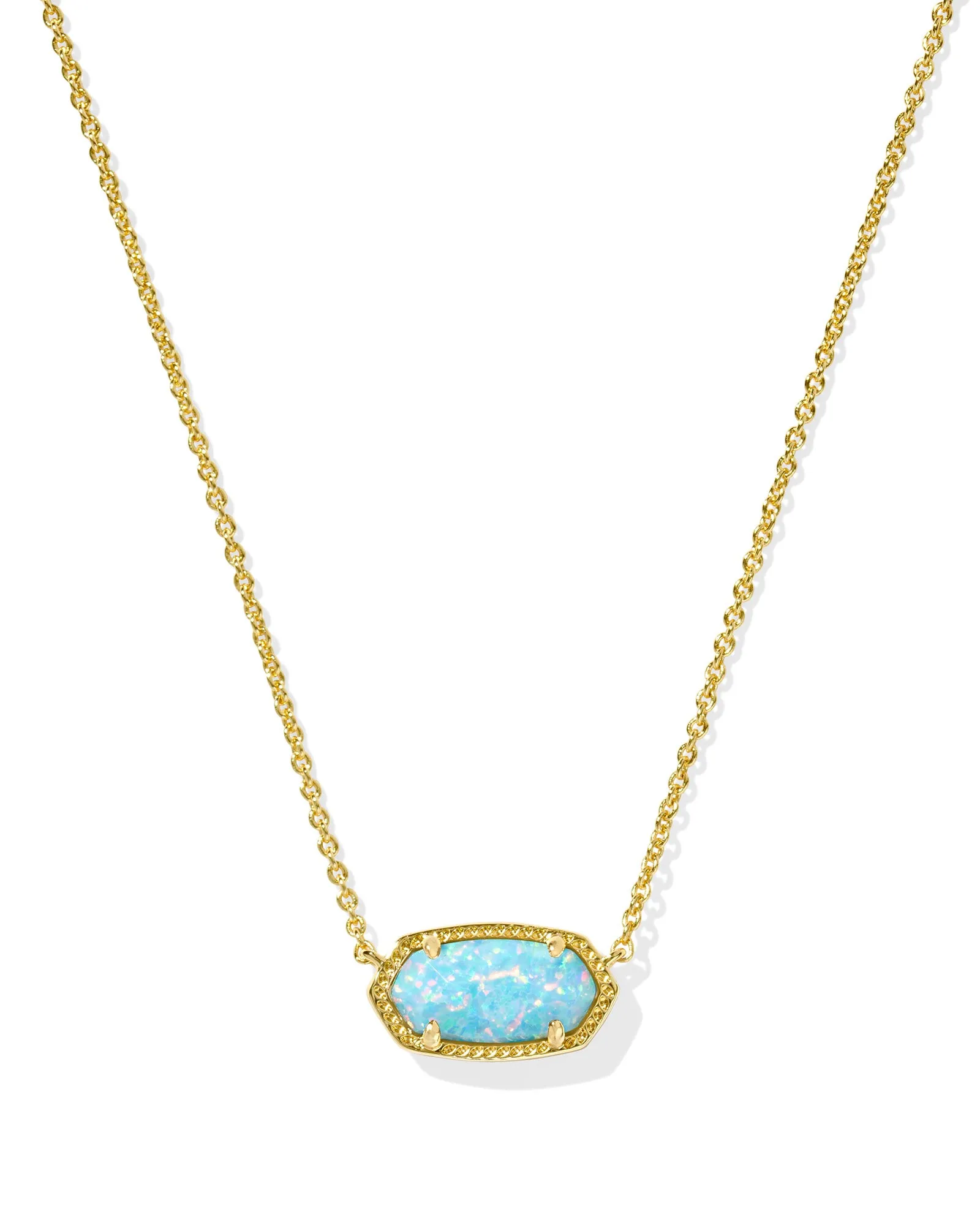 Elisa Necklace Gold Teal Opal
