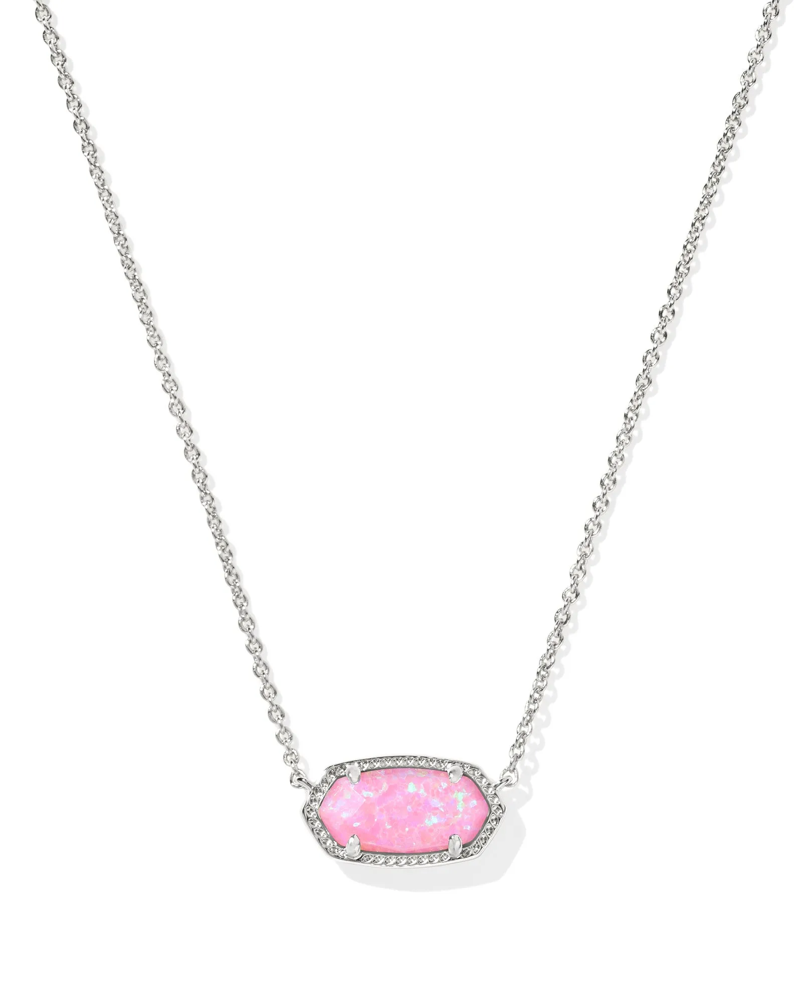 Elisa Necklace Silver Carnation Opal