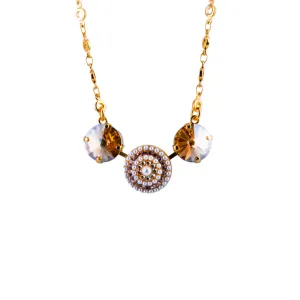 Extra Luxurious 3 Stone Pave Pendant in "Cookie Dough" *Custom*