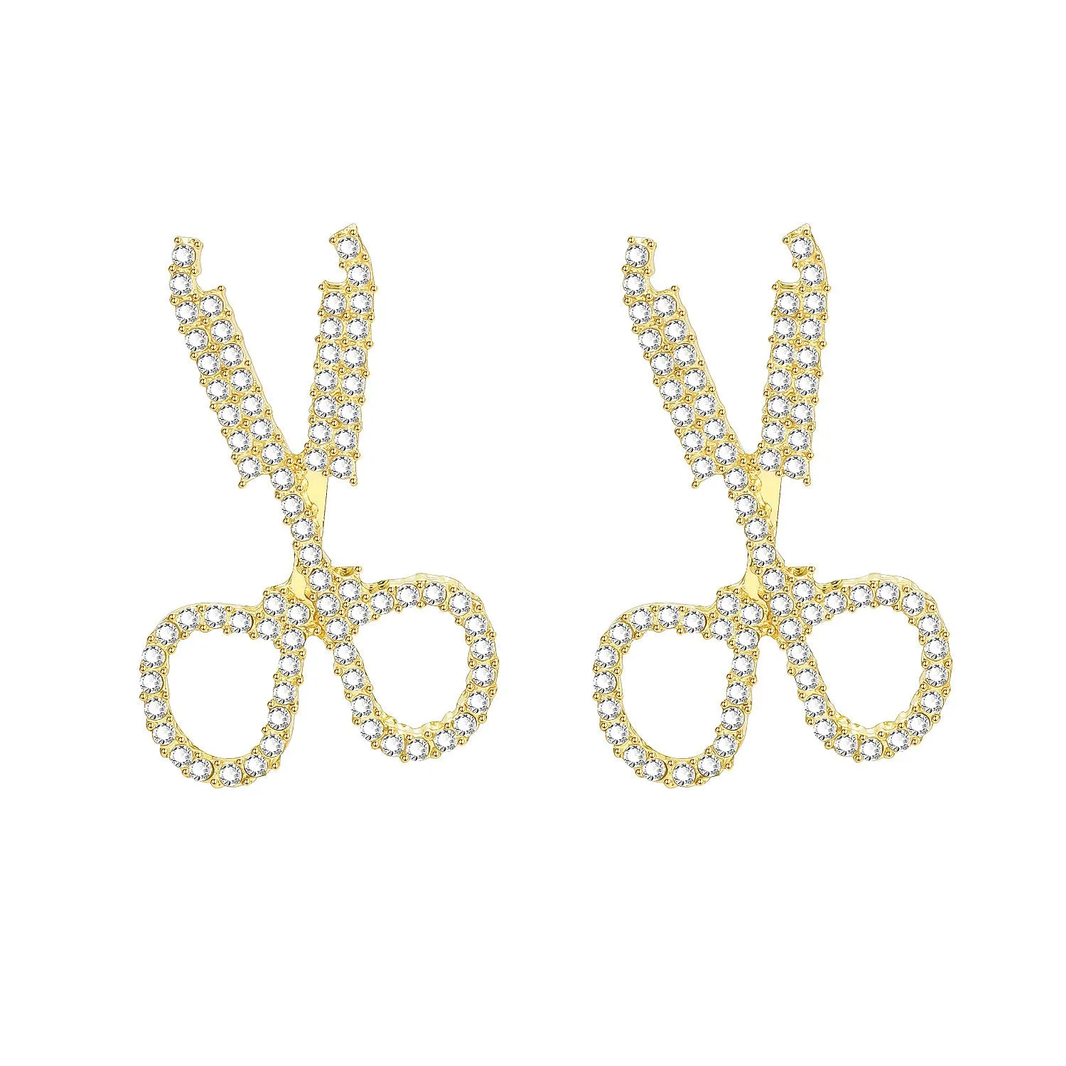 Fashion Creative Design Personality Scissor Type Full Of Diamonds