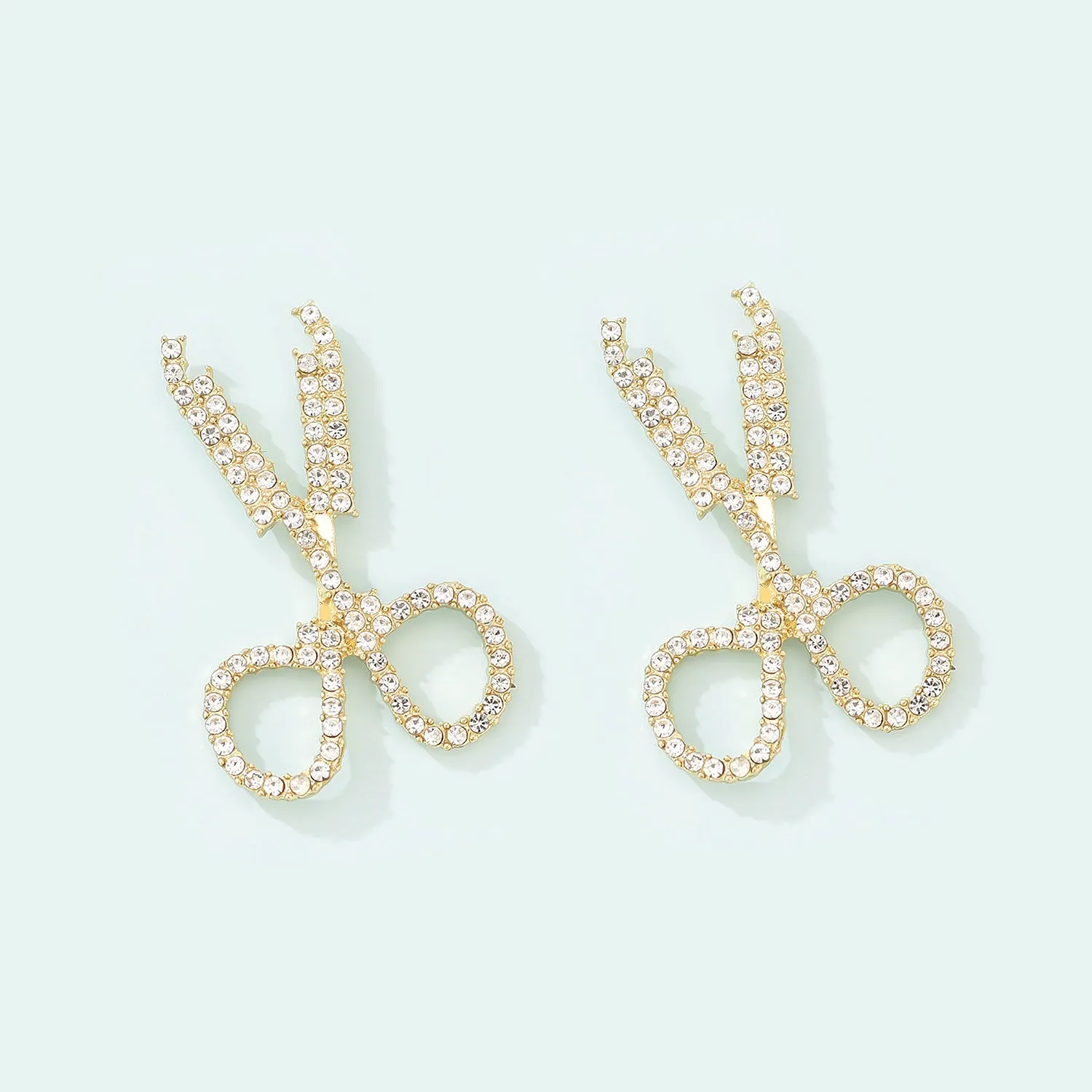 Fashion Creative Design Personality Scissor Type Full Of Diamonds