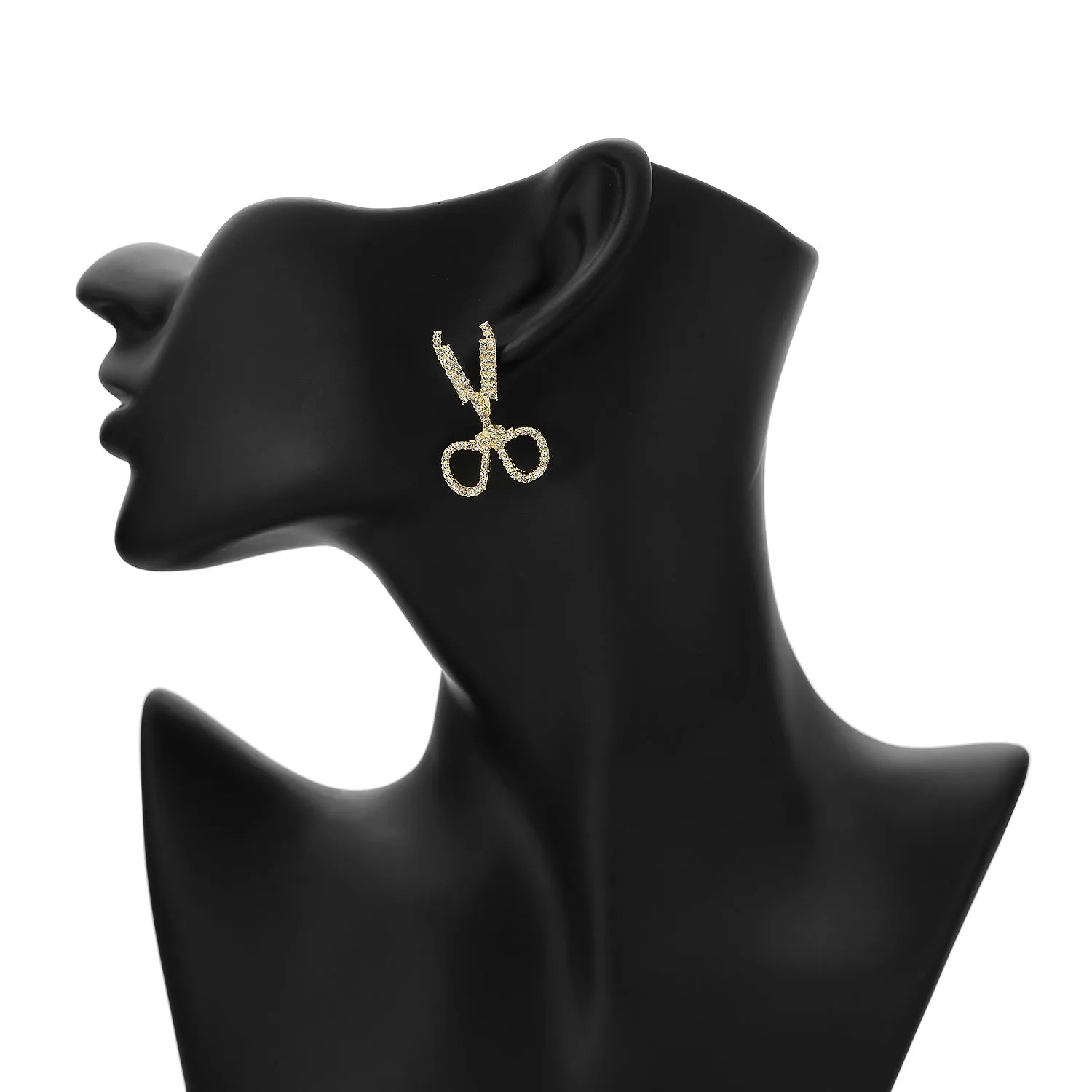Fashion Creative Design Personality Scissor Type Full Of Diamonds