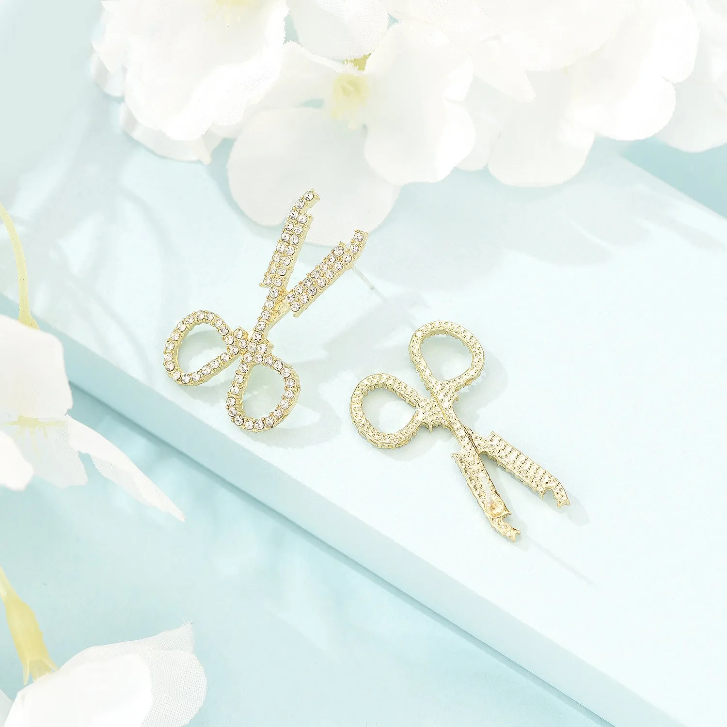 Fashion Creative Design Personality Scissor Type Full Of Diamonds
