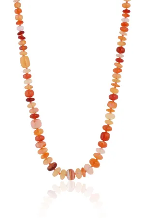 Fire Opal Bead Necklace