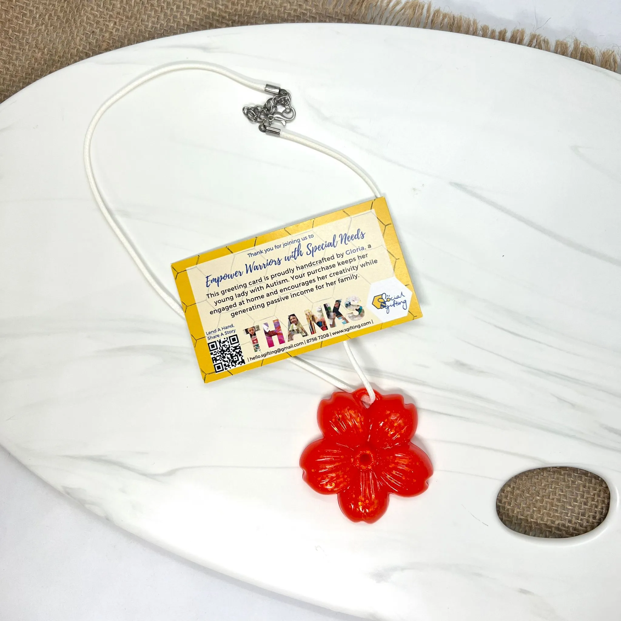 Flower Resin Pendants