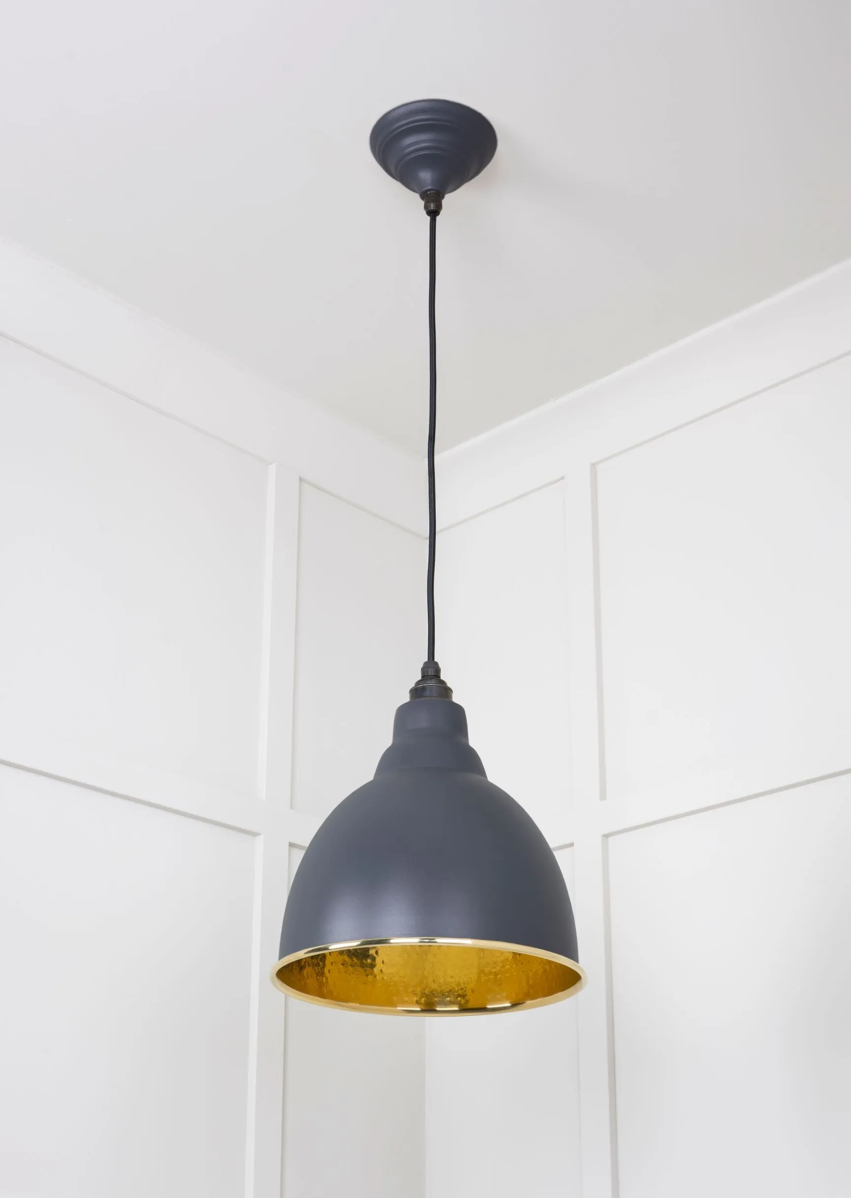 From The Anvil Hammered Brass Brindley Pendant Light
