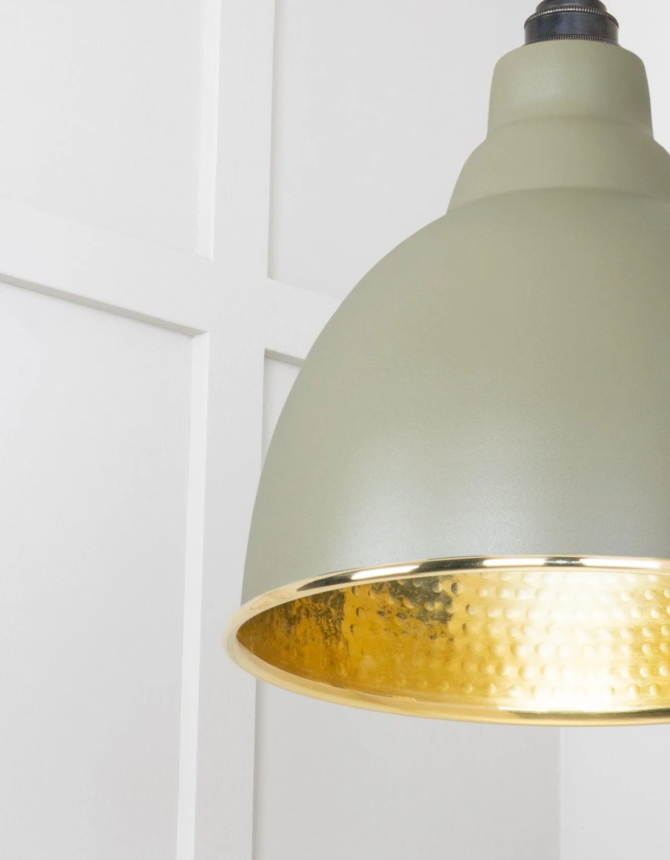 From The Anvil Hammered Brass Brindley Pendant Light