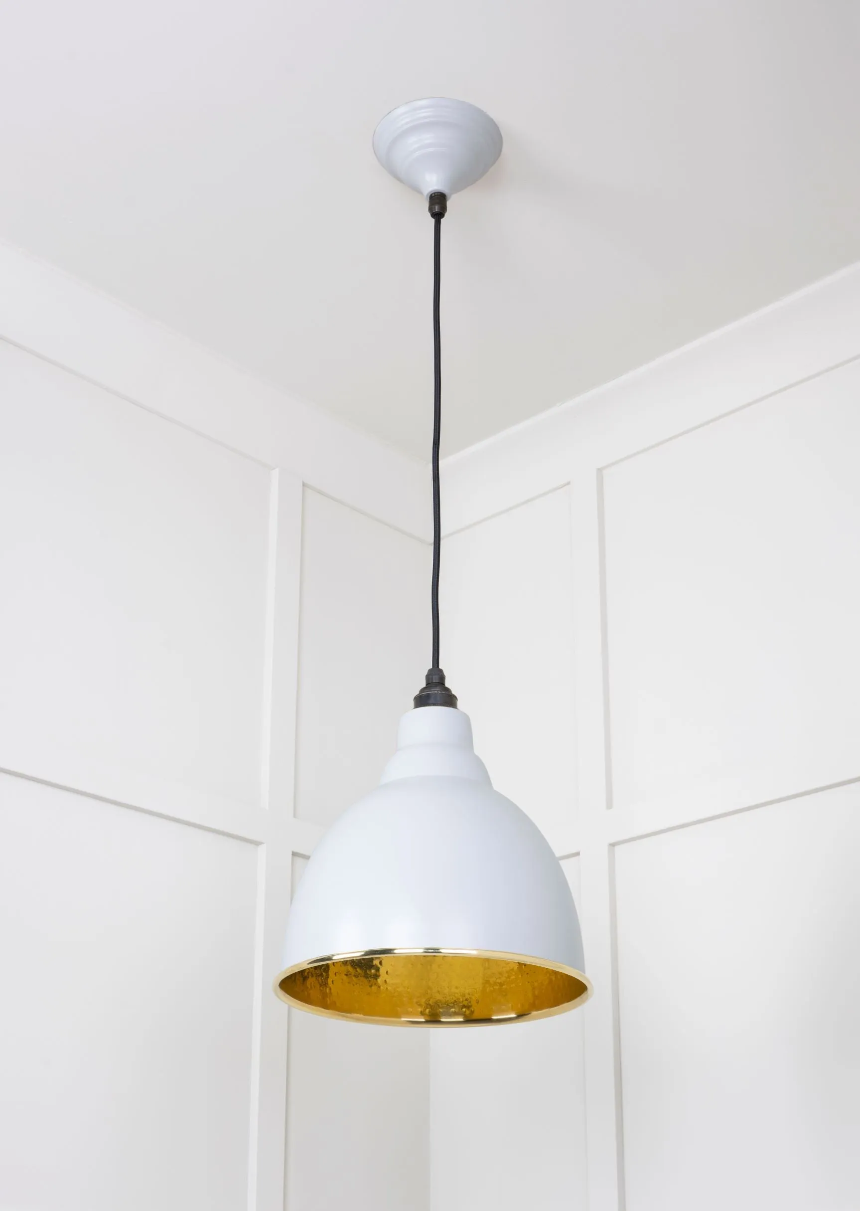 From The Anvil Hammered Brass Brindley Pendant Light