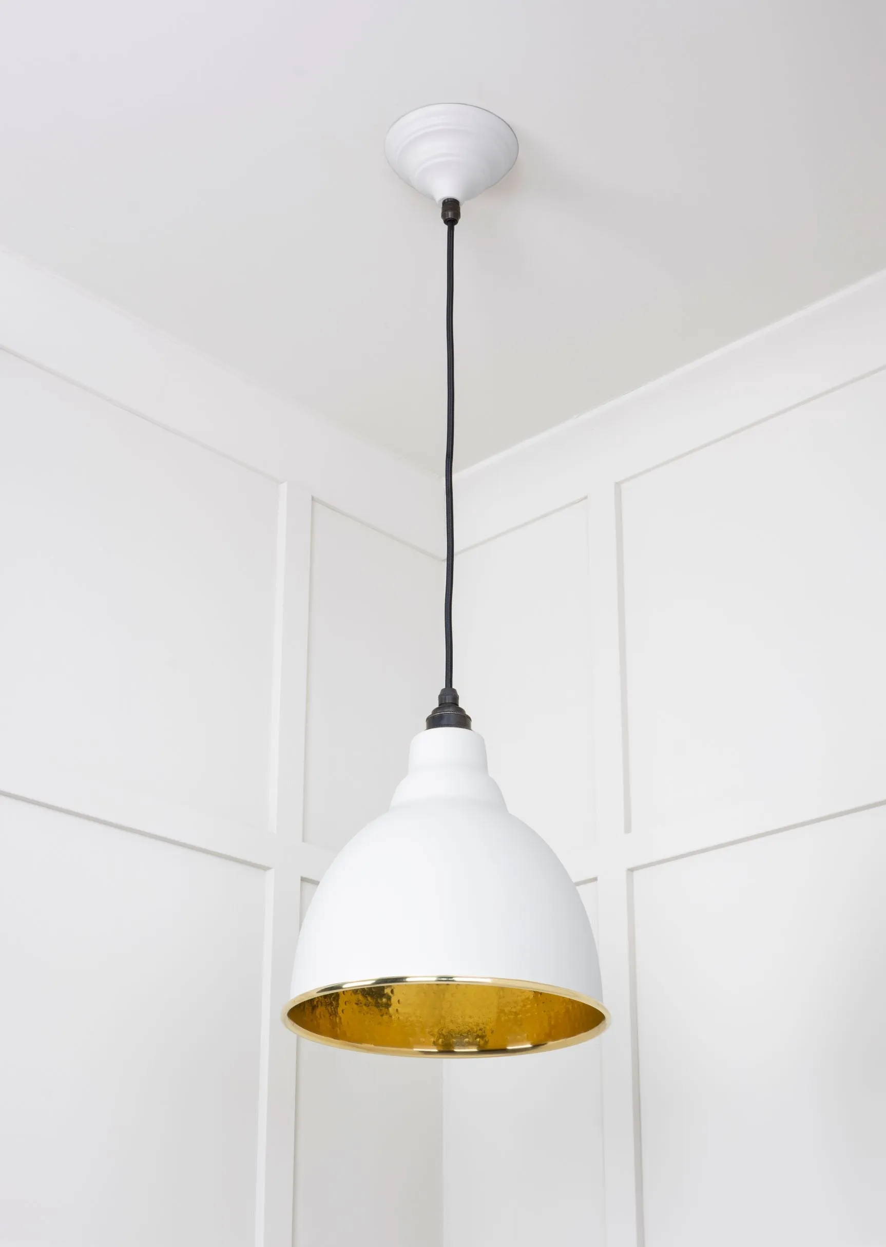 From The Anvil Hammered Brass Brindley Pendant Light