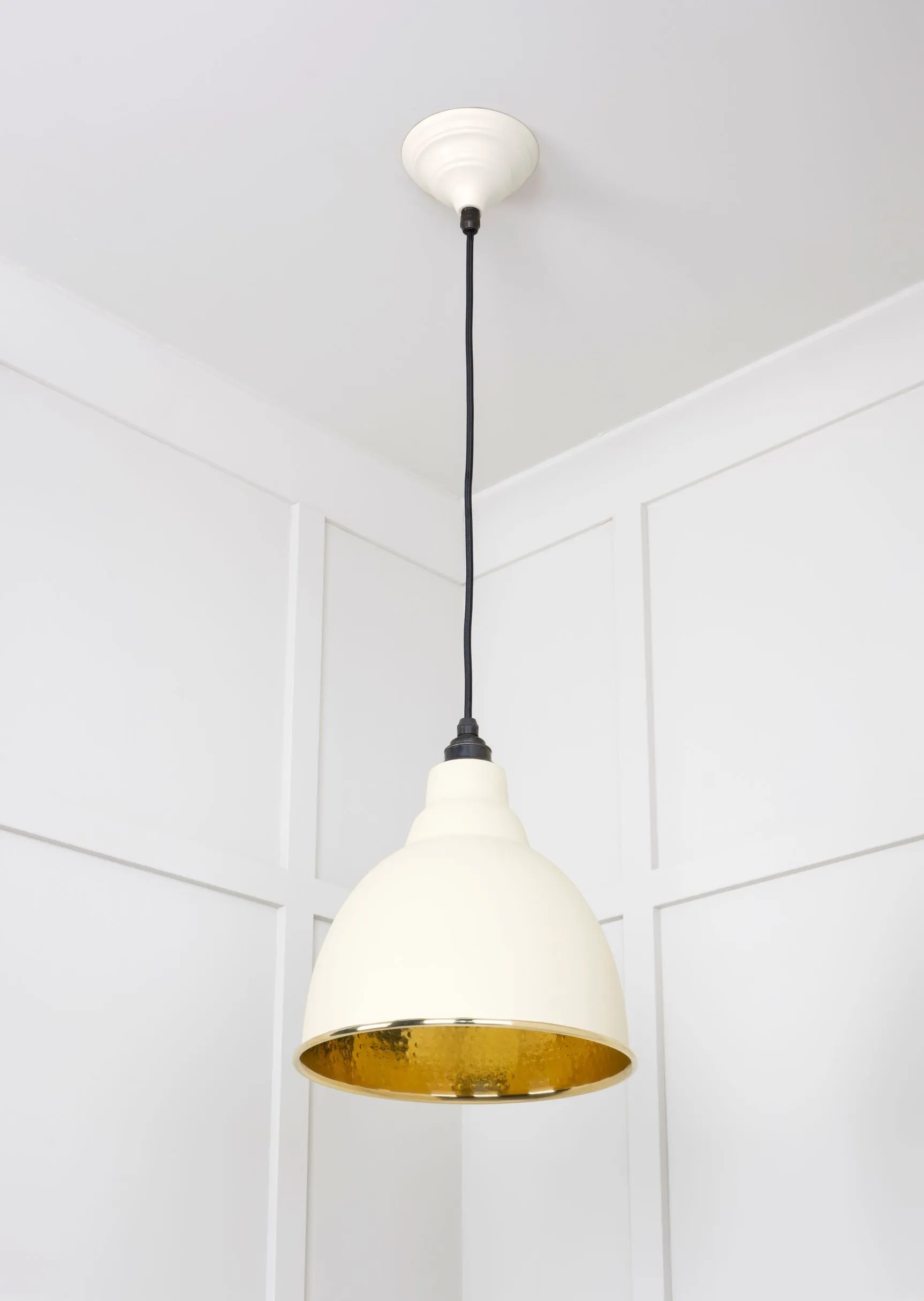 From The Anvil Hammered Brass Brindley Pendant Light