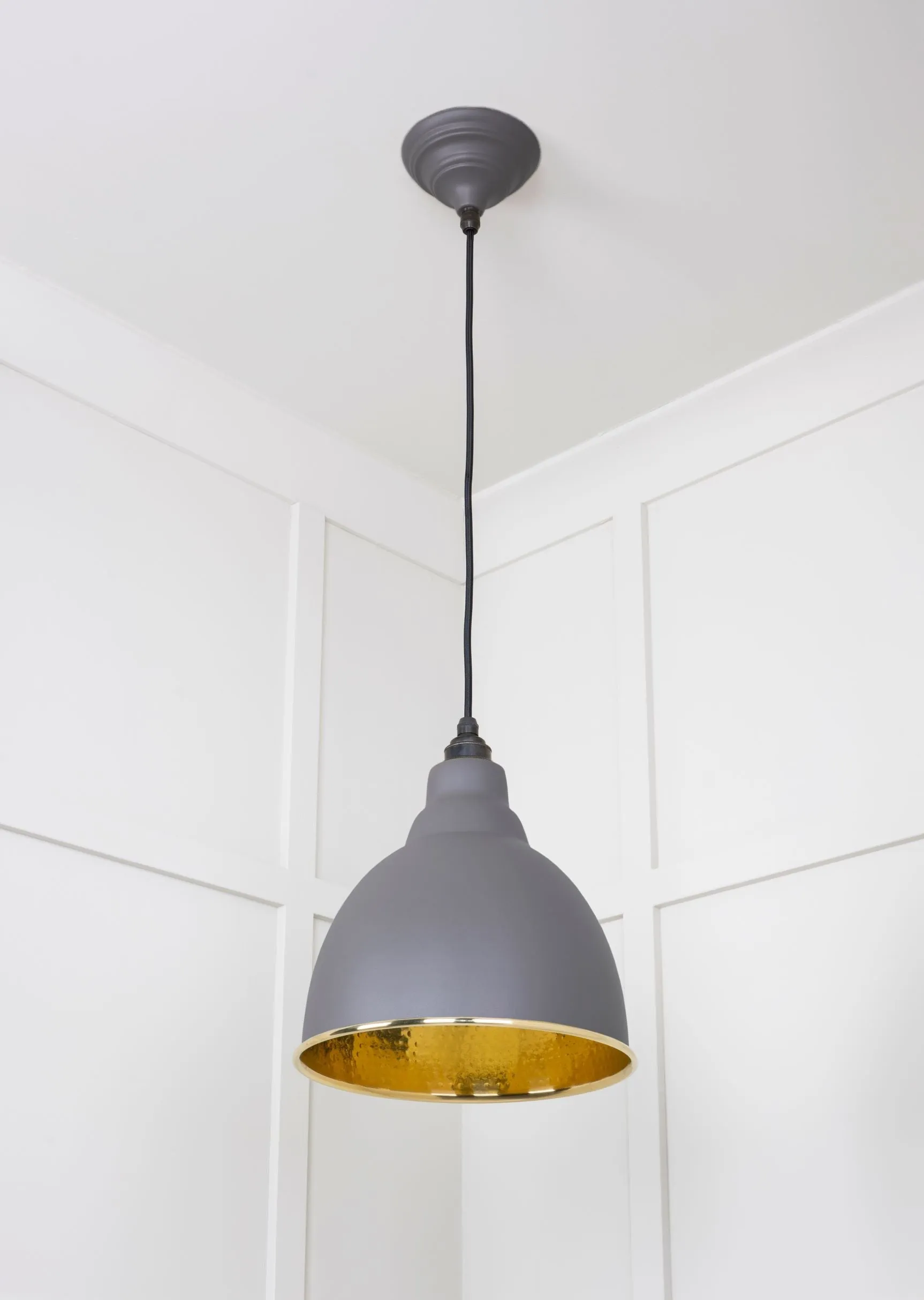 From The Anvil Hammered Brass Brindley Pendant Light