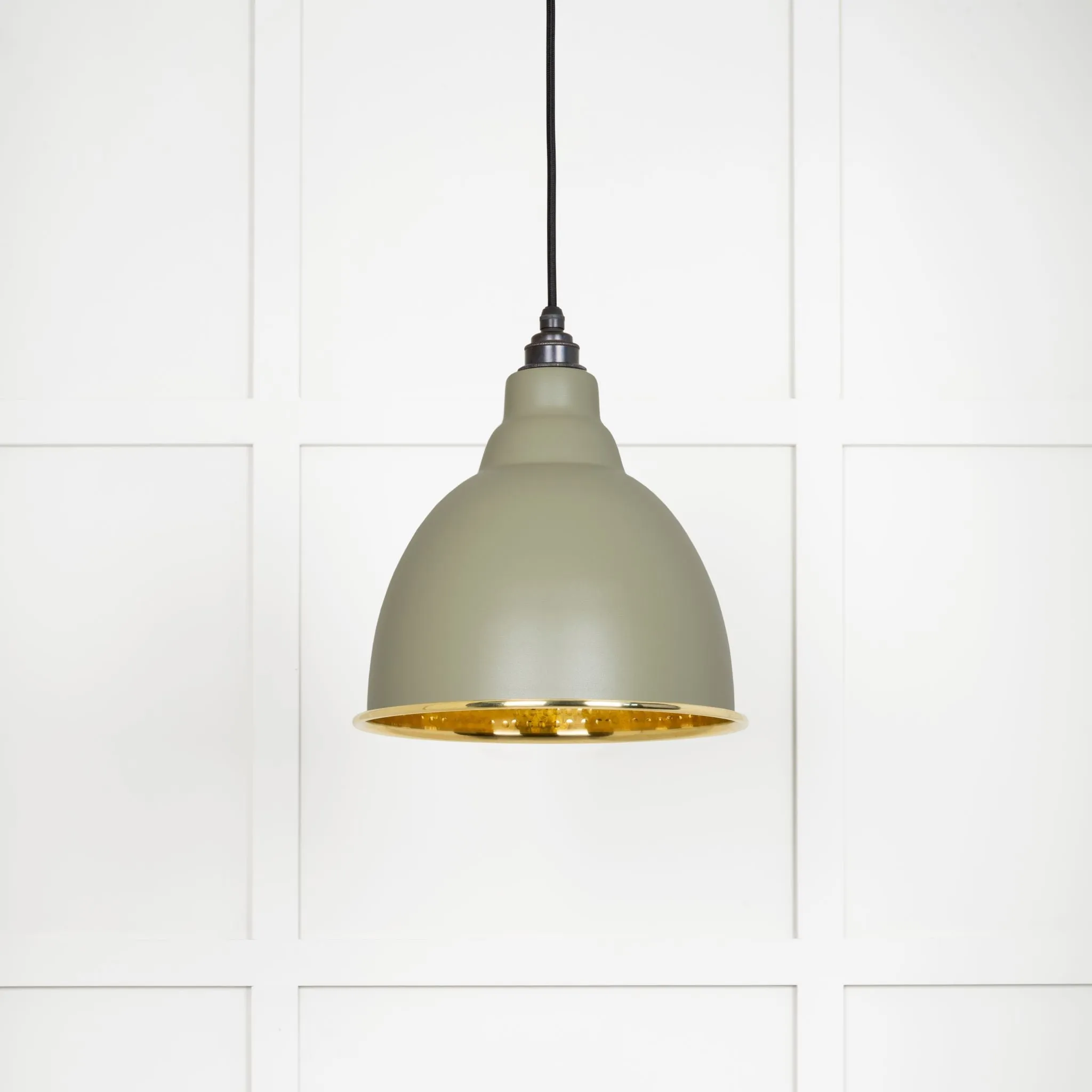 From The Anvil Hammered Brass Brindley Pendant Light