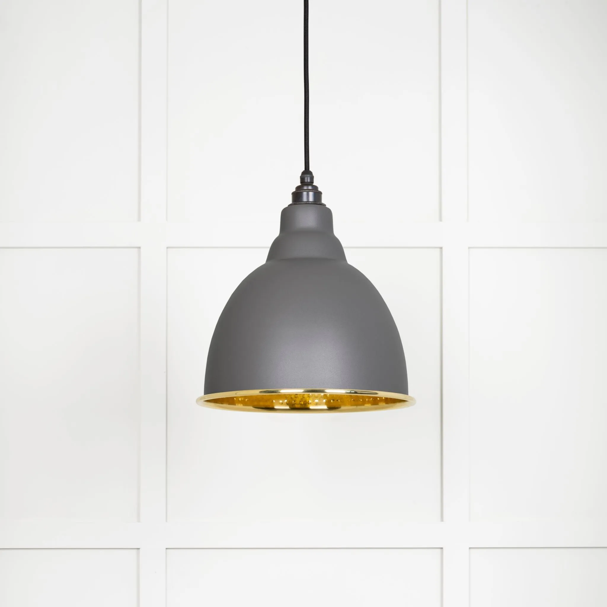 From The Anvil Hammered Brass Brindley Pendant Light