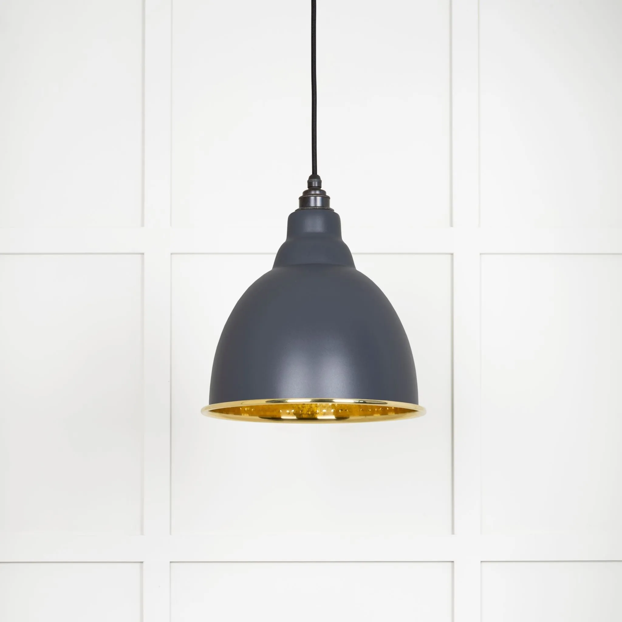 From The Anvil Hammered Brass Brindley Pendant Light