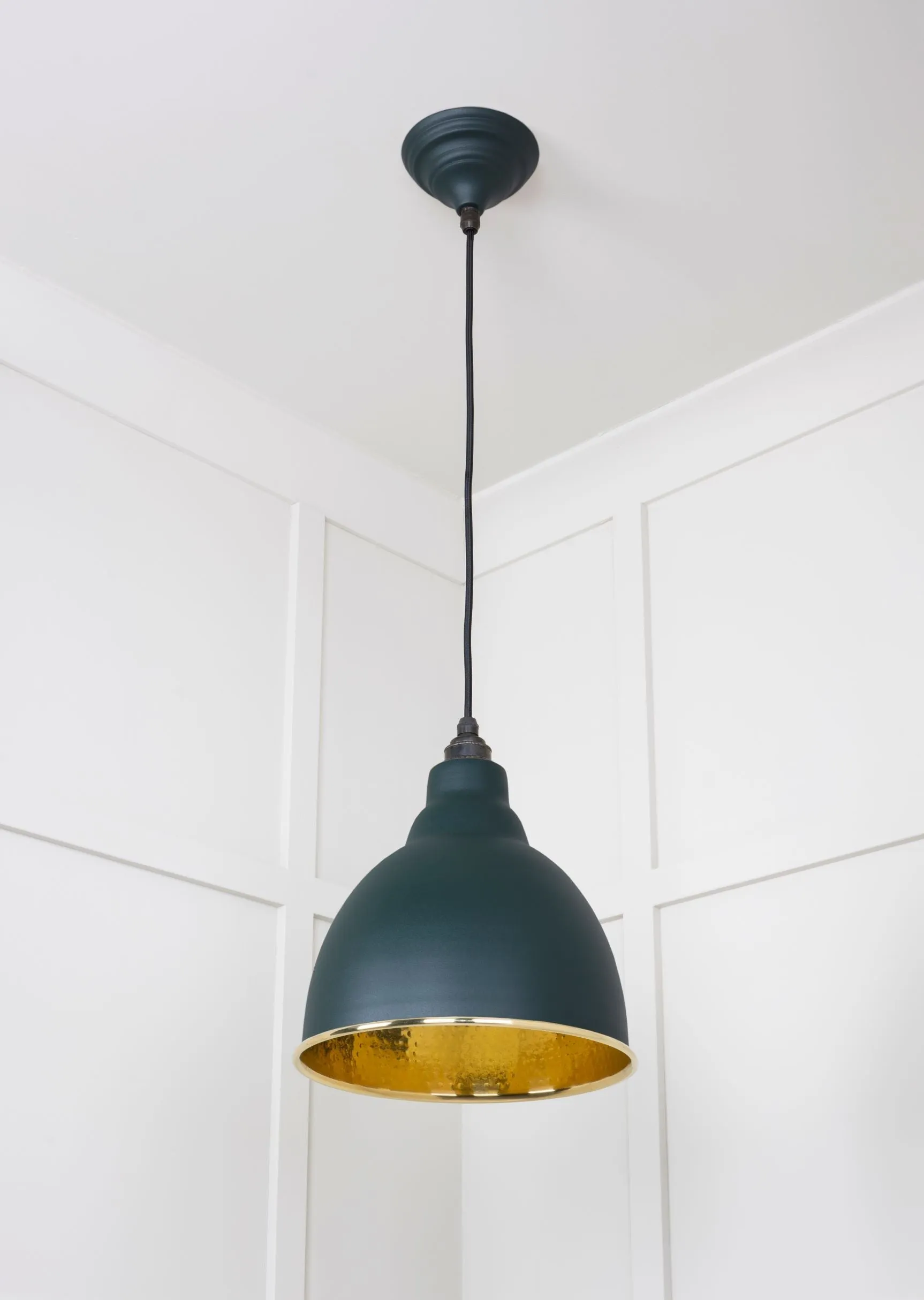 From The Anvil Hammered Brass Brindley Pendant Light