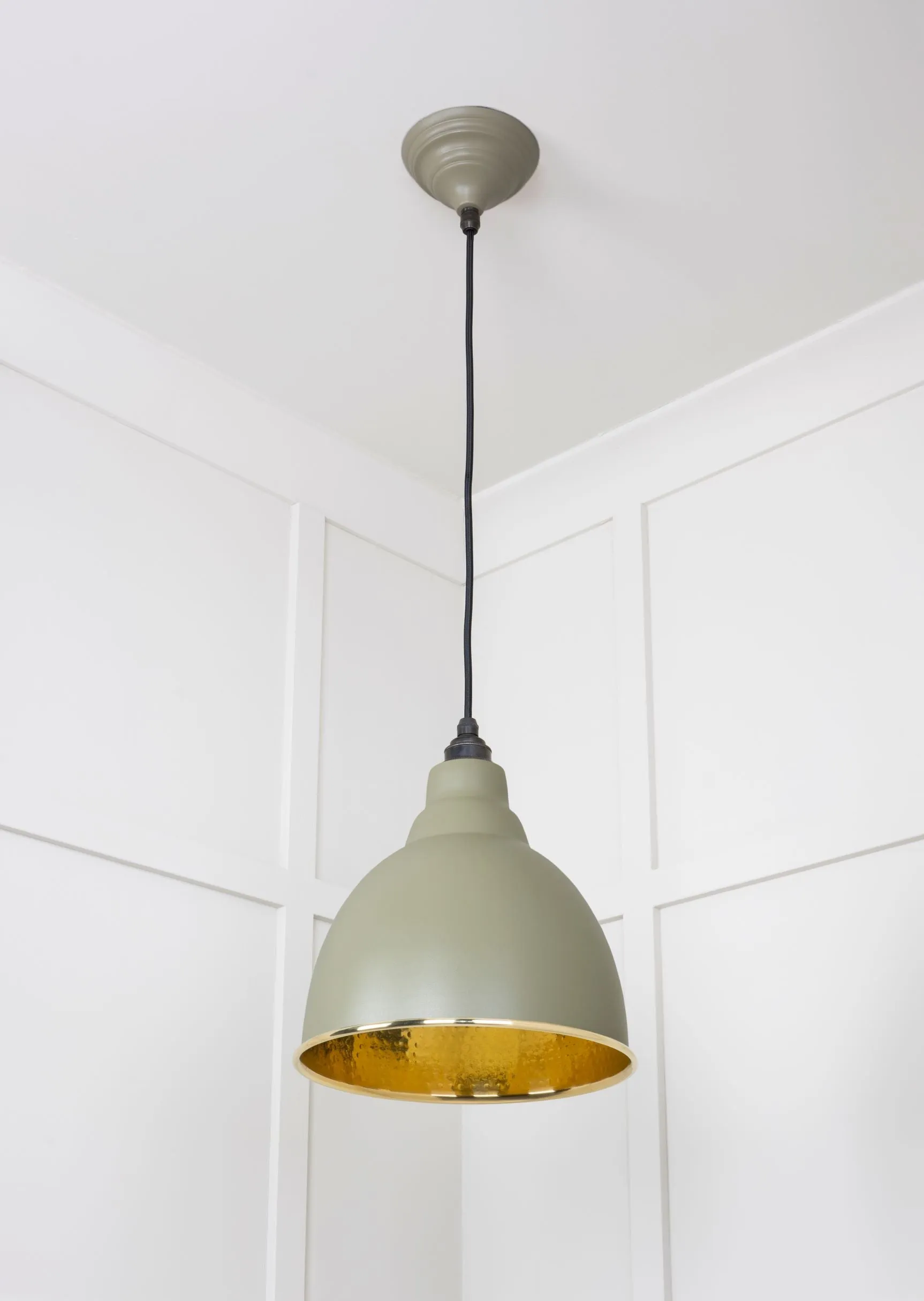 From The Anvil Hammered Brass Brindley Pendant Light