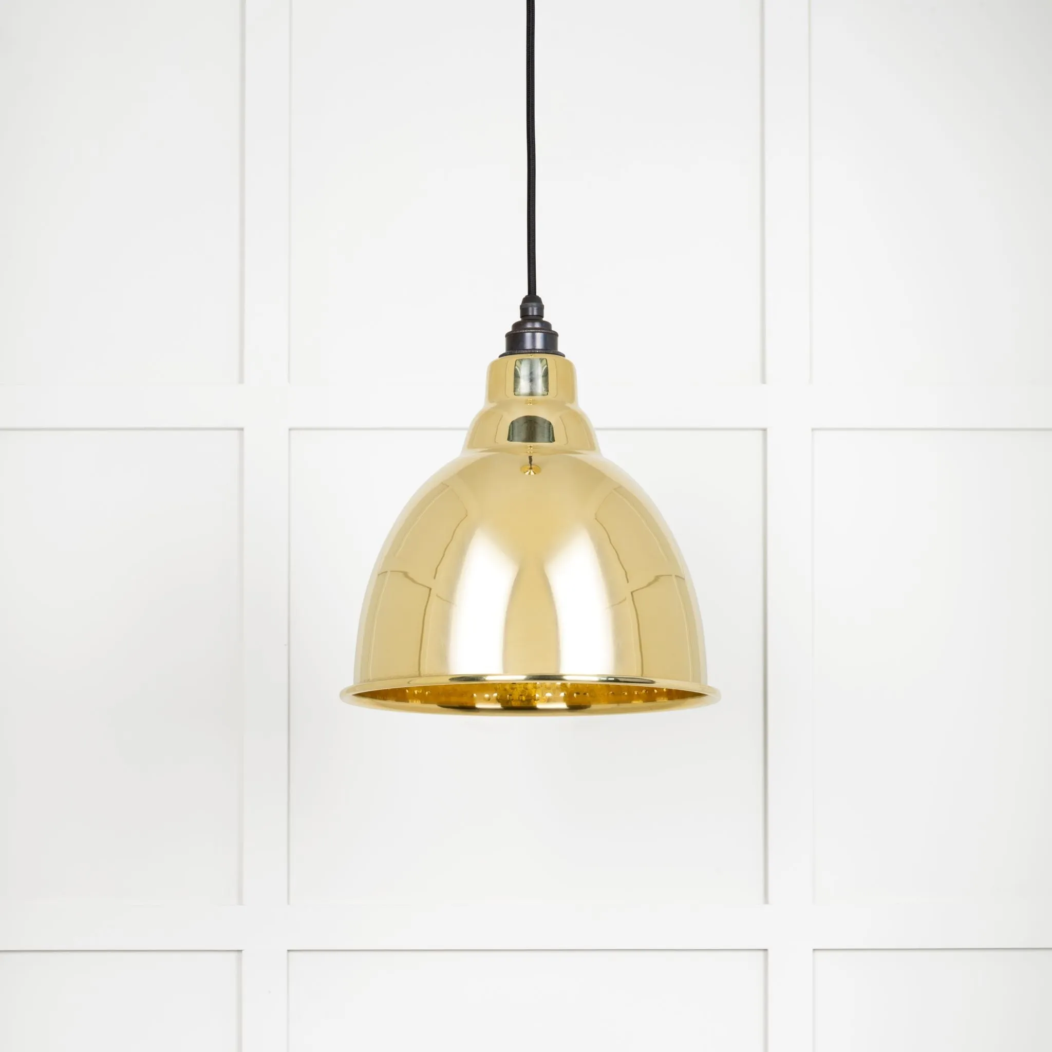 From The Anvil Hammered Brass Brindley Pendant Light