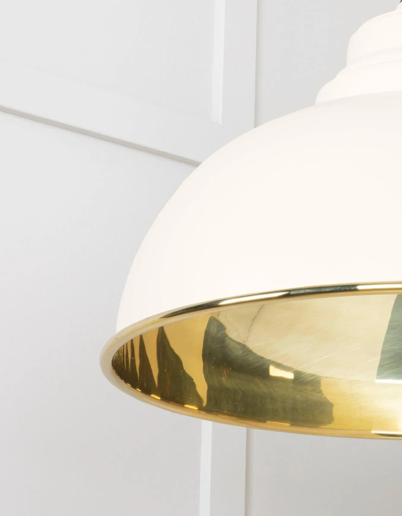 From The Anvil Smooth Brass Harborne Pendant Light