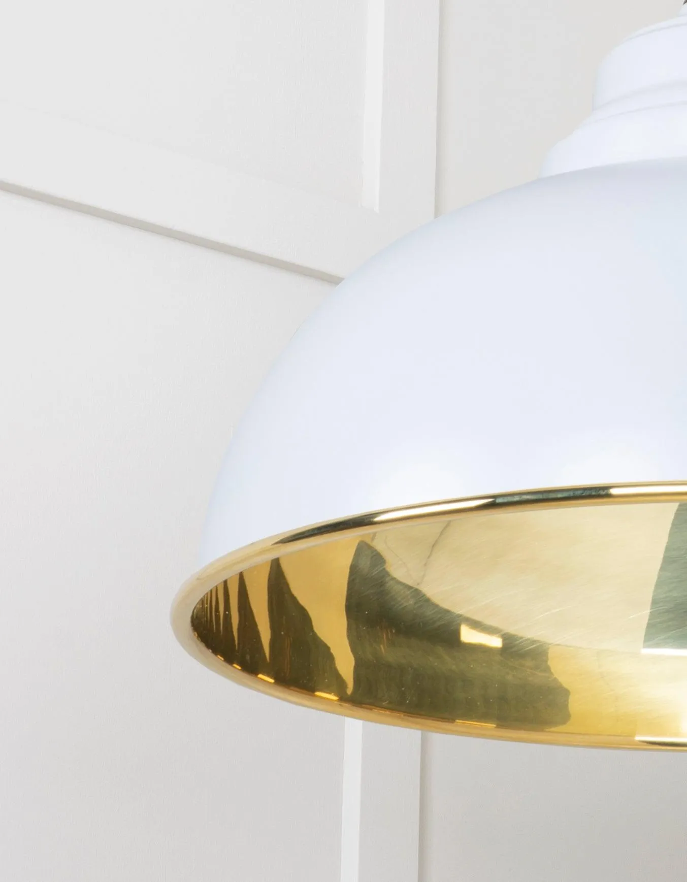 From The Anvil Smooth Brass Harborne Pendant Light