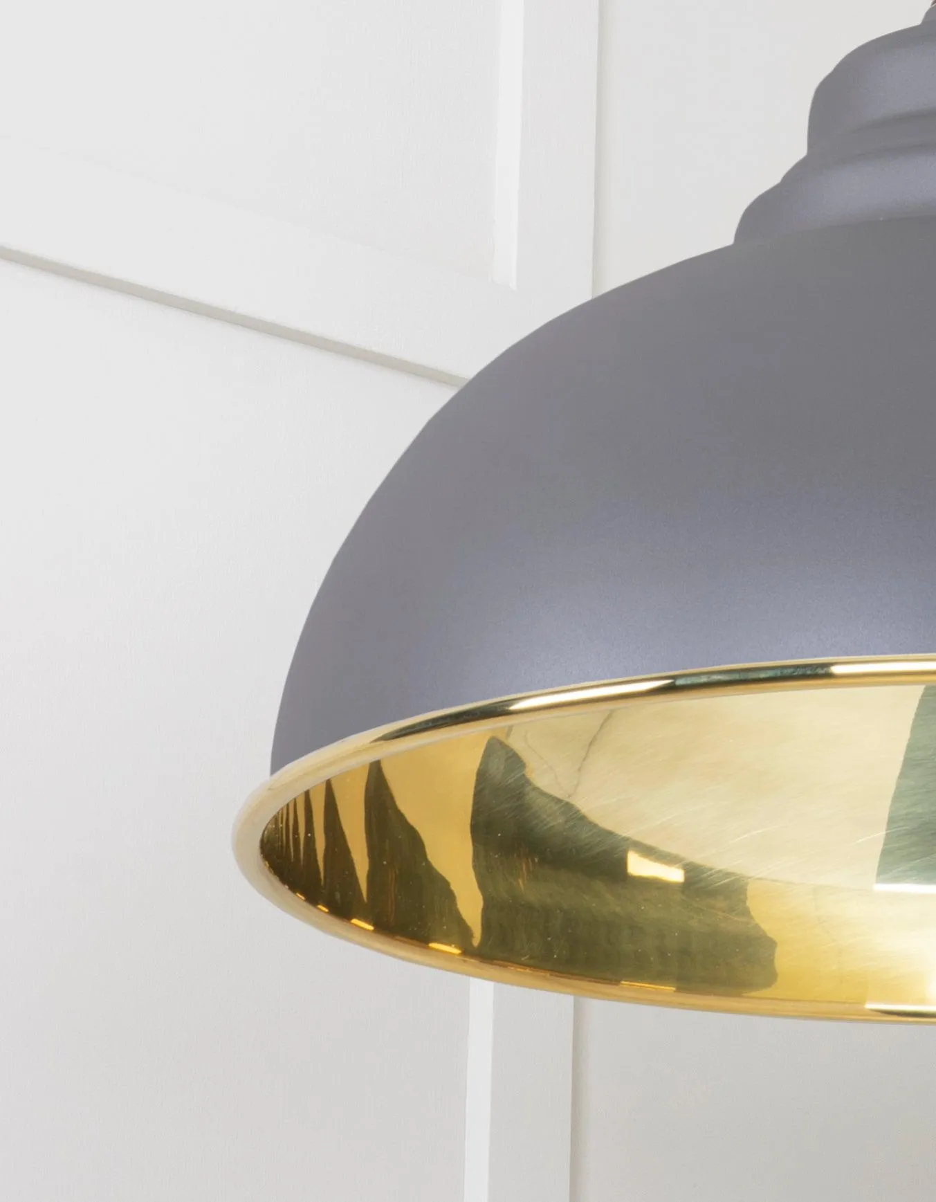 From The Anvil Smooth Brass Harborne Pendant Light