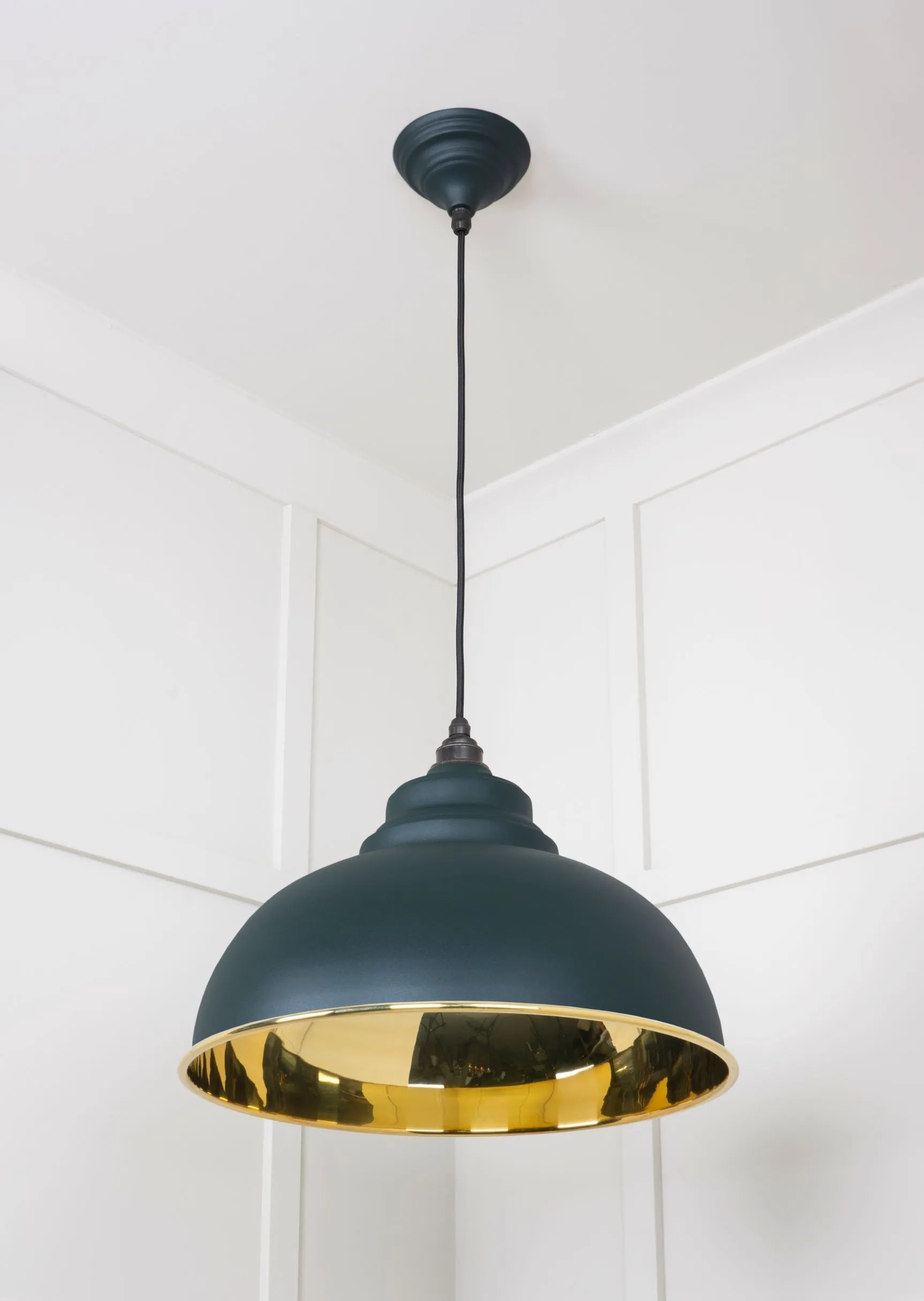 From The Anvil Smooth Brass Harborne Pendant Light