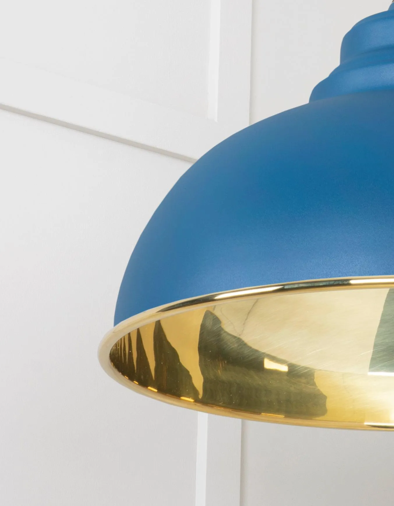 From The Anvil Smooth Brass Harborne Pendant Light