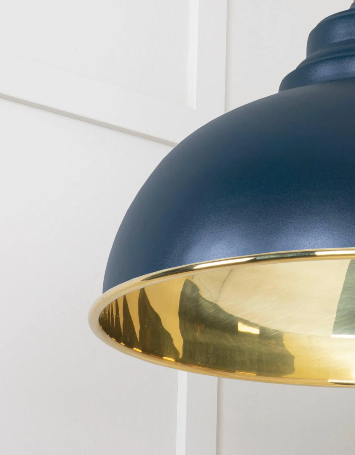 From The Anvil Smooth Brass Harborne Pendant Light
