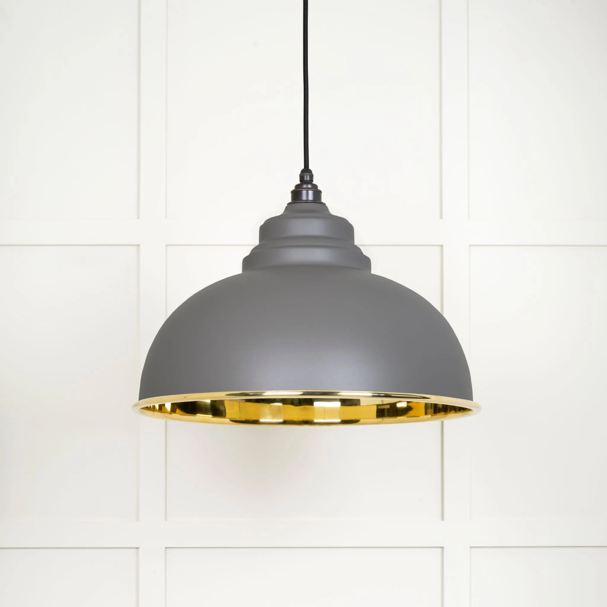 From The Anvil Smooth Brass Harborne Pendant Light