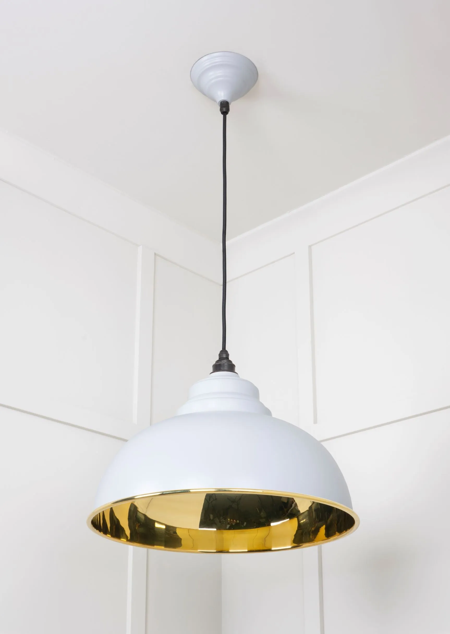 From The Anvil Smooth Brass Harborne Pendant Light