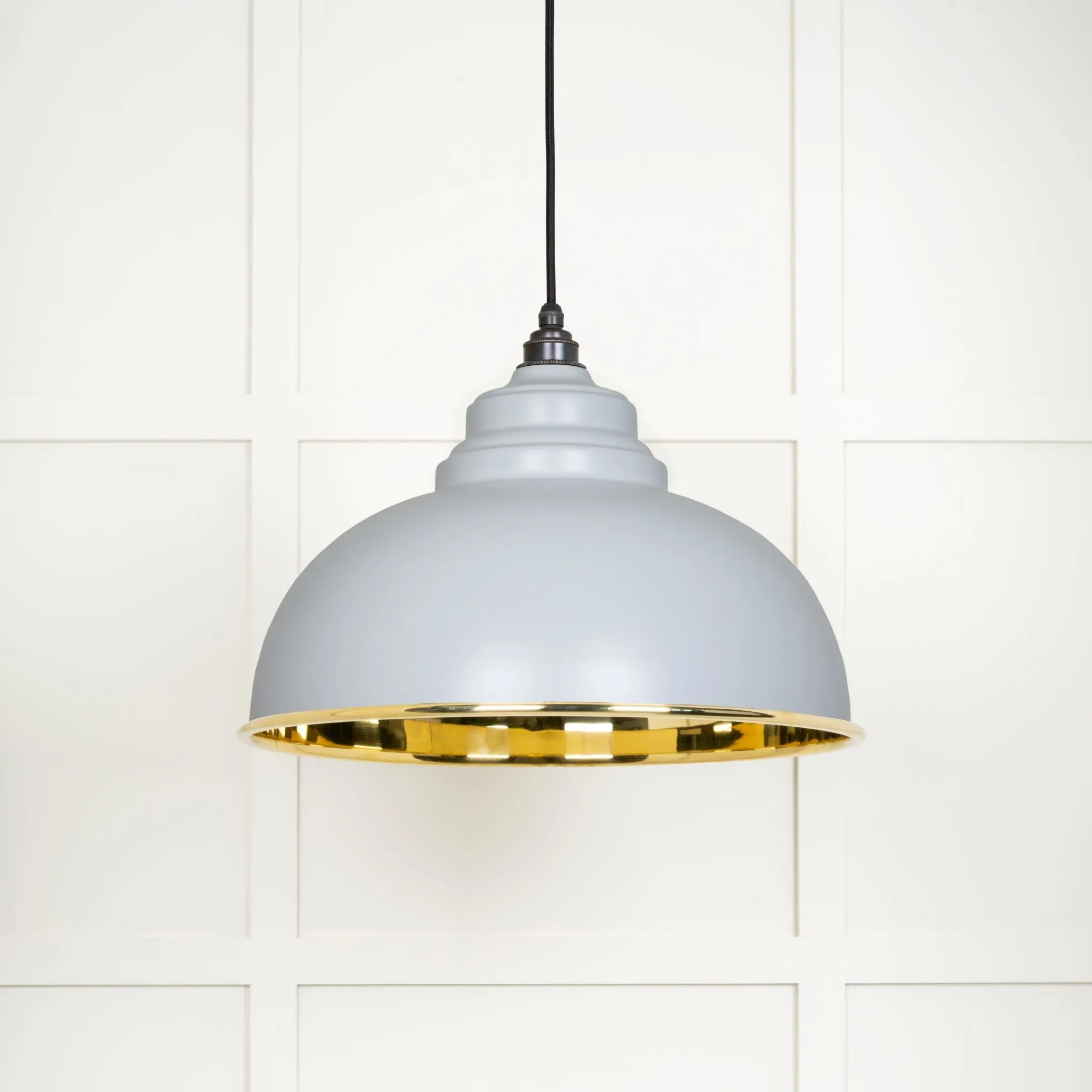 From The Anvil Smooth Brass Harborne Pendant Light