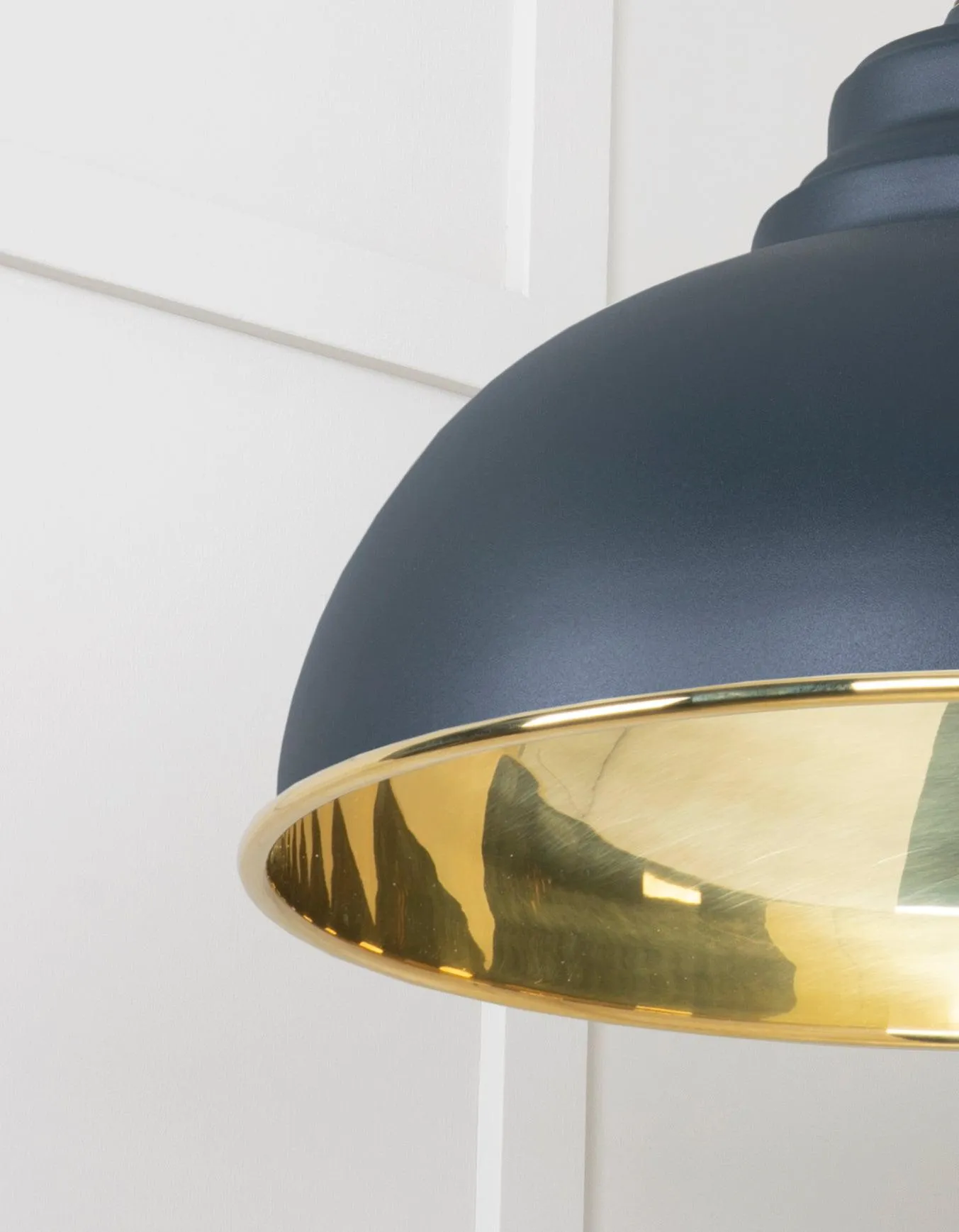 From The Anvil Smooth Brass Harborne Pendant Light