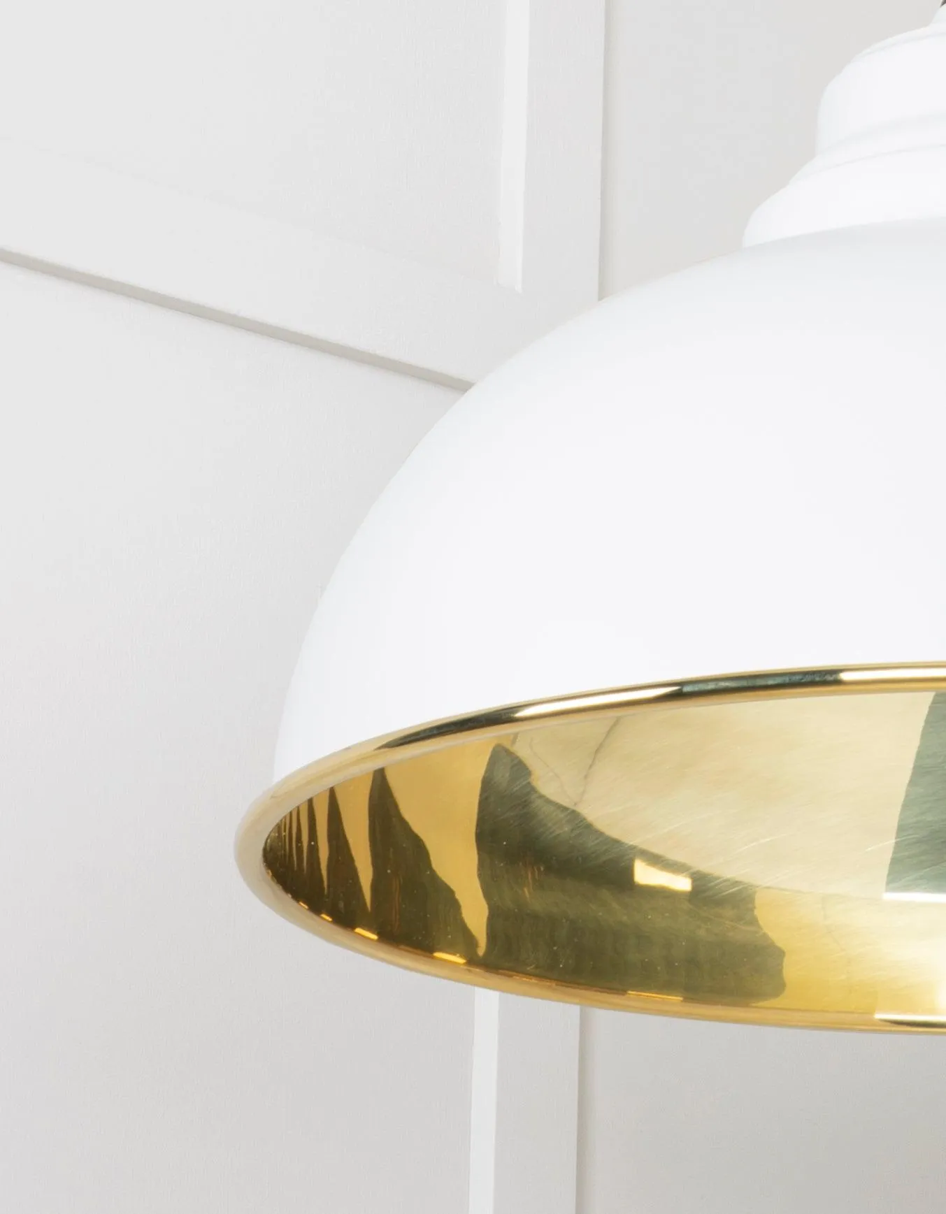 From The Anvil Smooth Brass Harborne Pendant Light